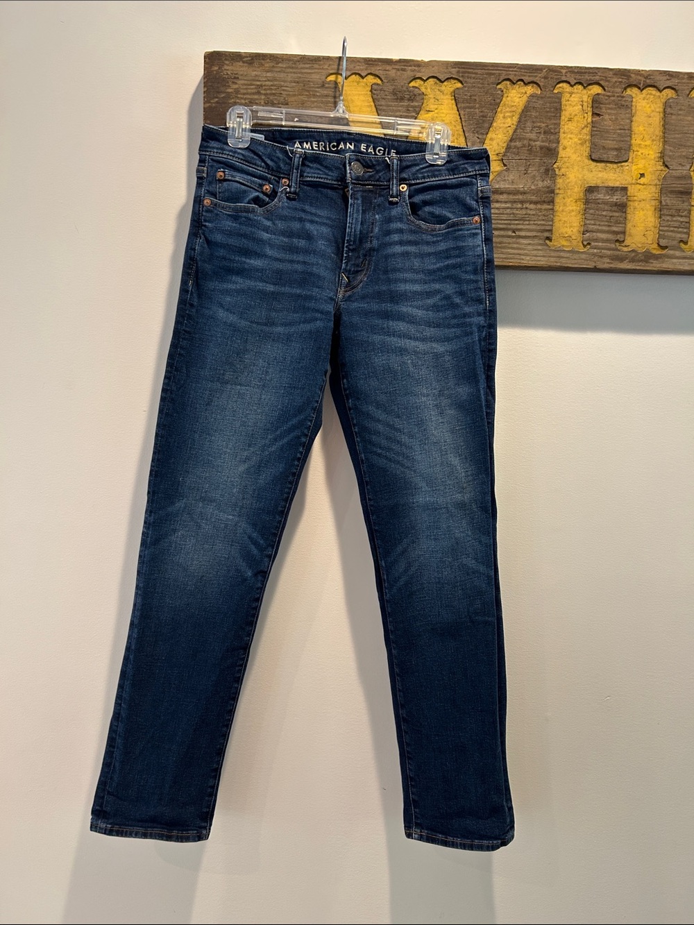 American Eagle Outfitters Men's Indigo Slim Straight Jeans